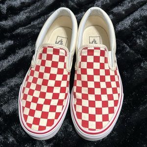 Red Checkered Vans - Sz 7 Men’s/8.5 Women’s